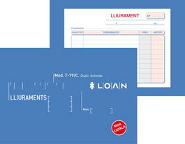 Talonario Catalan Entregas 8º Apdo Dupli Loan (Set de 10)