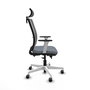 PIQUERAS Y CRESPO Silla de oficina Haches Gris con mecanismo Sincro/Traslack