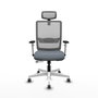 PIQUERAS Y CRESPO Silla de oficina Haches Gris con mecanismo Sincro/Traslack