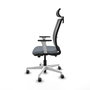 PIQUERAS Y CRESPO Silla de oficina Haches Gris con mecanismo Sincro/Traslack