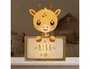 Wondee Lámpara Infantil Personalizable Jirafa Little Giraffe de Madera Sostenible, Luz Nocturna Quitamiedos Bebé