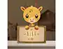 Wondee Lámpara Infantil Personalizable Jirafa Little Giraffe de Madera Sostenible, Luz Nocturna Quitamiedos Bebé