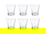 Vivalto Set 6 Vasos Cortado 110 ml Transparente Vidrio 25x7x12.5 cm (Set de 12)