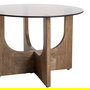 Mesa Centro Marrón Madera-Cristal 60 X 60 X 41 cm