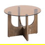 Mesa Centro Marrón Madera-Cristal 60 X 60 X 41 cm