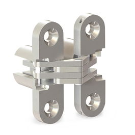 Pöttker Bisagra Invisible Leyda para Mesas Zamak Níquel Espesor 18-25mm 180º