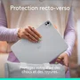 Logitech AABTN35428 Funda Flip Folio con Teclado para iPad Air 11 Pulgadas (Generacion 5 2024, M2, M3, M4, M5) Gris Palido