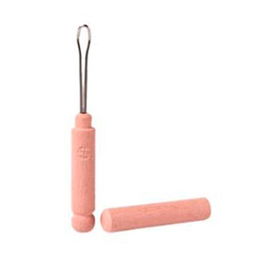 ESCURETTE Limpiador De Oidos Zero Waste Rosa Madera Carpe Acero Inoxidable