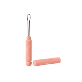 ESCURETTE Limpiador De Oidos Zero Waste Rosa Madera Carpe Acero Inoxidable