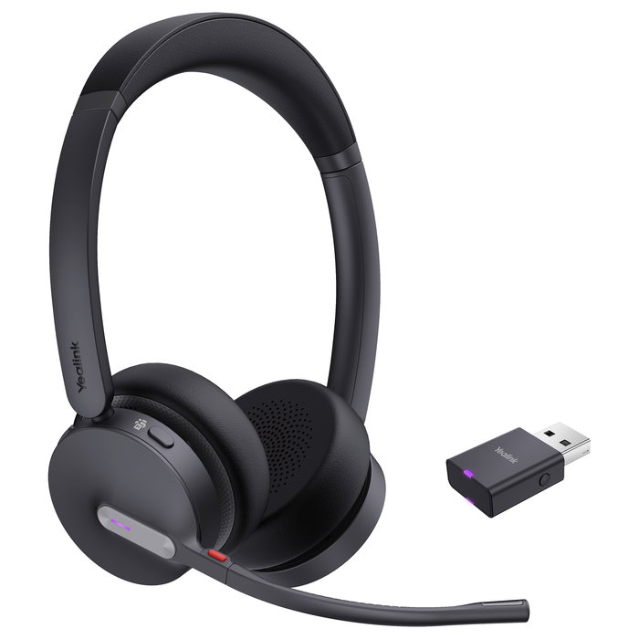 Yealink WH64 Hybrid Dual Auriculares Inalámbricos para Oficina/Centro de Llamadas, Compatible con Microsoft Teams
