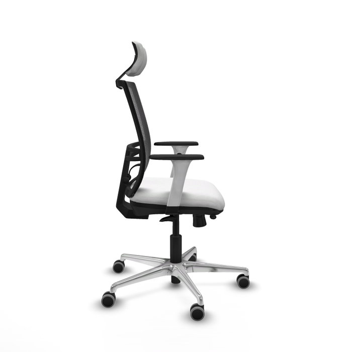 PIQUERAS Y CRESPO Silla de oficina Yunquera con mecanismo Sincro/Traslack, Blanco/Negro PIQUERAS Y CRESPO Silla de oficina Yunquera con mecanismo Sincro/Traslack, Blanco/Negro