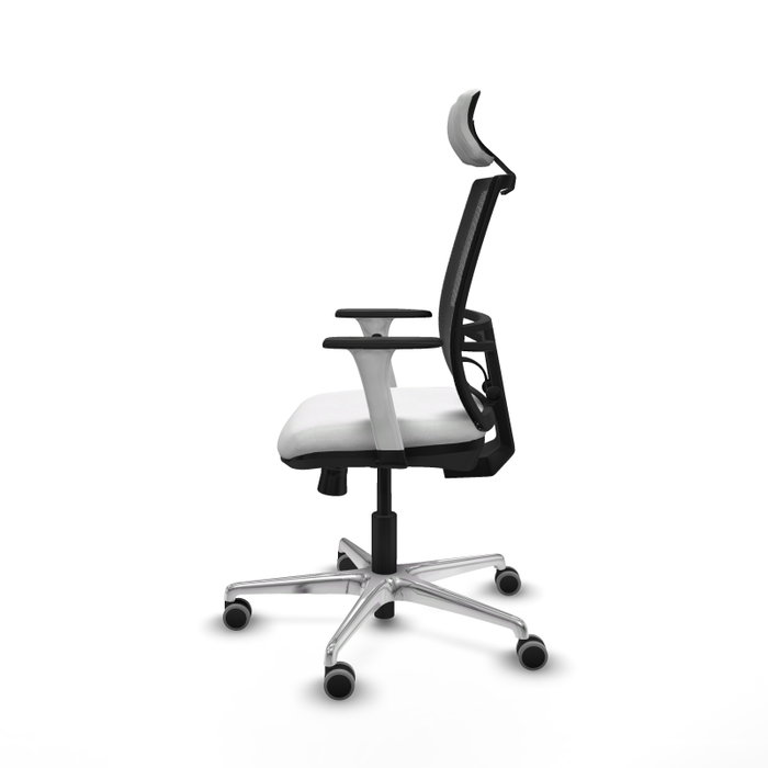 PIQUERAS Y CRESPO Silla de oficina Yunquera con mecanismo Sincro/Traslack, Blanco/Negro PIQUERAS Y CRESPO Silla de oficina Yunquera con mecanismo Sincro/Traslack, Blanco/Negro