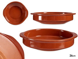 La Dehesa Cazuela Redonda Barro Refractario Miel Diametro 26 cm (29x26x5.5 cm) (Set de 7)