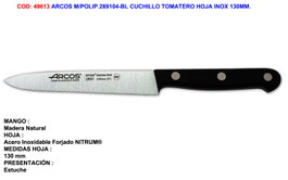 ARCOS Cuchillo Tomatero Hoja Inox 130mm