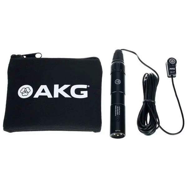 AKG C411Pp Micrófono Condensador para Guitarra y Violín Negro Phantom