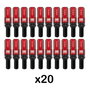 OMP SPEED Juego de 20 Tornillos con Protector de Aluminio M12x1.25 Rojo