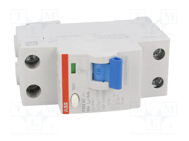 ABB F200 Interruptor Diferencial 63A 300mA 2 Polos