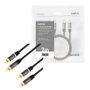LogiLink Cable de Audio 2x RCA/M a 2x RCA/M Negro 2m