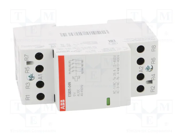 ABB Contactor de Instalación Modular ESB 25A 4-polar 12VAC/12VDC