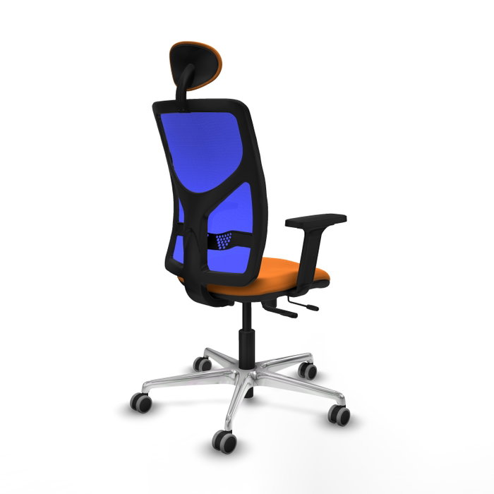 PIQUERAS Y CRESPO Silla de oficina Motilla con mecanismo Sincro/Traslack Naranja y Azul PIQUERAS Y CRESPO Silla de oficina Motilla con mecanismo Sincro/Traslack Naranja y Azul
