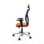 PIQUERAS Y CRESPO Silla de oficina Motilla con mecanismo Sincro/Traslack Naranja y Azul
