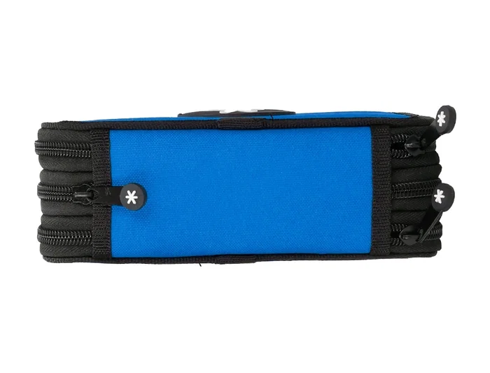 Antartik Plumier Escolar Triple Cremallera Color Azul 36 Piezas