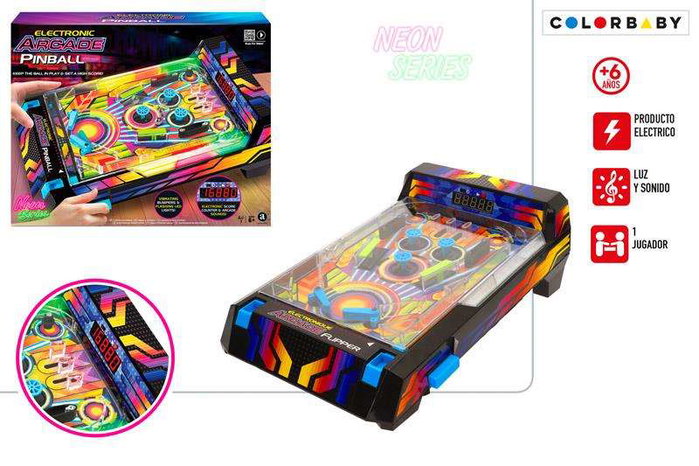 Color Baby Pinball Arcade Electrónico con Luces y Sonidos