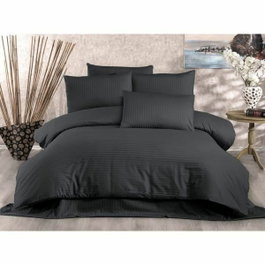 Juego de cama Antracita con funda nórdica 220x240 cm y 2 fundas de almohada 60x60 cm