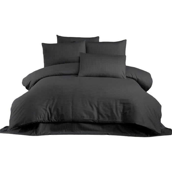 Juego de cama Antracita con funda nórdica 220x240 cm y 2 fundas de almohada 60x60 cm Juego de cama Antracita con funda nórdica 220x240 cm y 2 fundas de almohada 60x60 cm