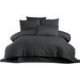 Juego de cama Antracita con funda nórdica 220x240 cm y 2 fundas de almohada 60x60 cm
