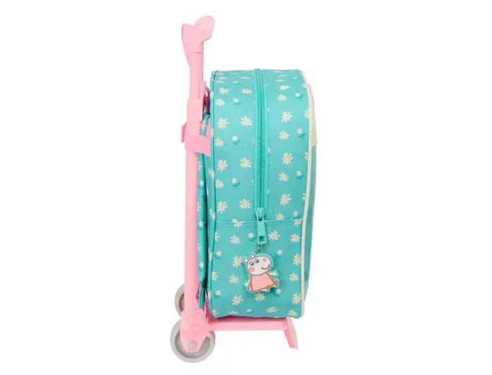 Safta Set de Mochila y Carro Peppa Pig Pretty Flowers