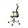 PIQUERAS Y CRESPO Silla de oficina Yunquera con mecanismo Sincro/Traslack Crema y Negro