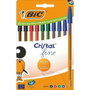 Bic Cristal Fine 516356 Bolígrafos de Tinta de Aceite, Colores Surtidos, 10 Unidades
