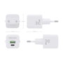 Aisens Cargador de Pared GaN 25W con USB-C PD3.0 y USB-A QC3.0 Blanco