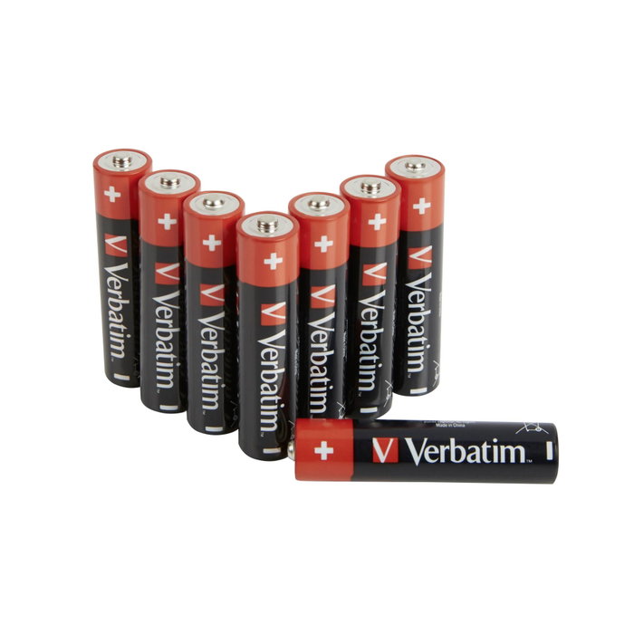 Verbatim Baterías Alcalinas Micro AAA LR 03, Pack de 8