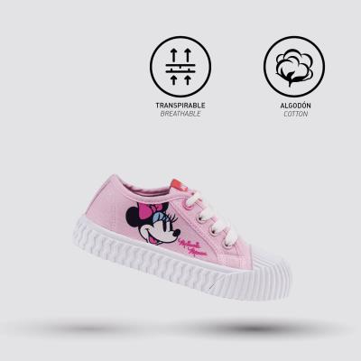 Zapatilla Loneta Suela Pvc Cordones Minnie Rosa 30 Zapatilla Loneta Suela Pvc Cordones Minnie Rosa 30