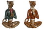 DKD Home Decor Figura de Resina Leopardo Surtido de 2 Piezas
