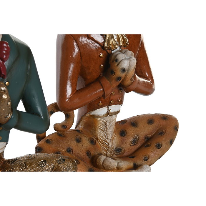 DKD Home Decor Figura de Resina Leopardo Surtido de 2 Piezas