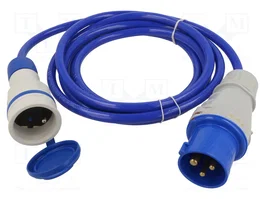 KEL Prolongador de alimentación H07BQ-F 3G2,5mm2 3m azul