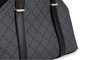 Lucky Bees Bolso 1233 - Gris, Negro, Bolso de Mano de Piel de Polivinilo Elegante y Versátil con un Bolsillo Interior