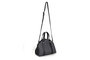 Lucky Bees Bolso 1233 - Gris, Negro, Bolso de Mano de Piel de Polivinilo Elegante y Versátil con un Bolsillo Interior