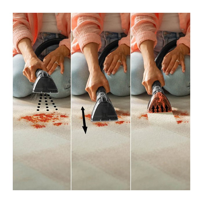 Bissell SpotClean C9 Pro Limpiador de Mano 400W para Alfombras, Tapicerías y Interiores de Coche, con 1.7L Tanque de Agua Fresca y 4 Ruedas
