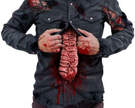 Accesorio Intestinos Colgantes 30x11 cm Con Efecto Sangriento Para Disfraces Halloween Terror