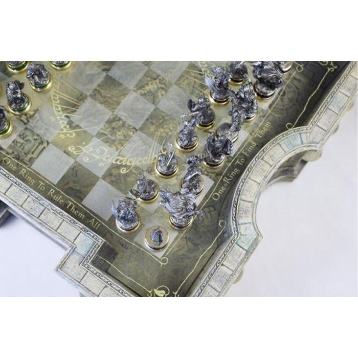 The Noble Collection Ajedrez El Señor de los Anillos de Peltre Figuras Coleccionables Edición Limitada