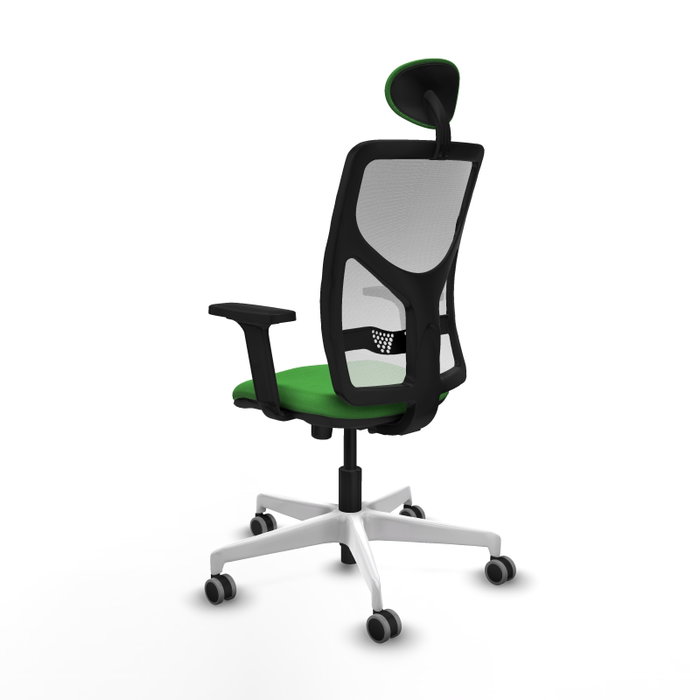 PIQUERAS Y CRESPO Silla de oficina Motilla con mecanismo Sincro, Verde y Blanco