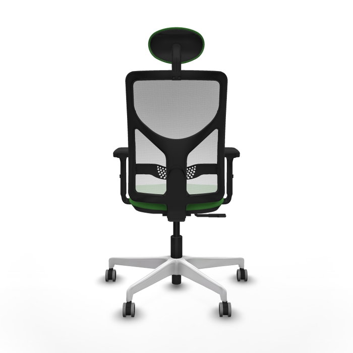 PIQUERAS Y CRESPO Silla de oficina Motilla con mecanismo Sincro, Verde y Blanco