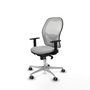 PIQUERAS Y CRESPO Silla de oficina Jorquera con mecanismo Sincro, Gris claro y Blanco