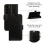 dbramante1928 Copenhagen Funda Cartera de Cuero para Samsung Galaxy A54, Negro
