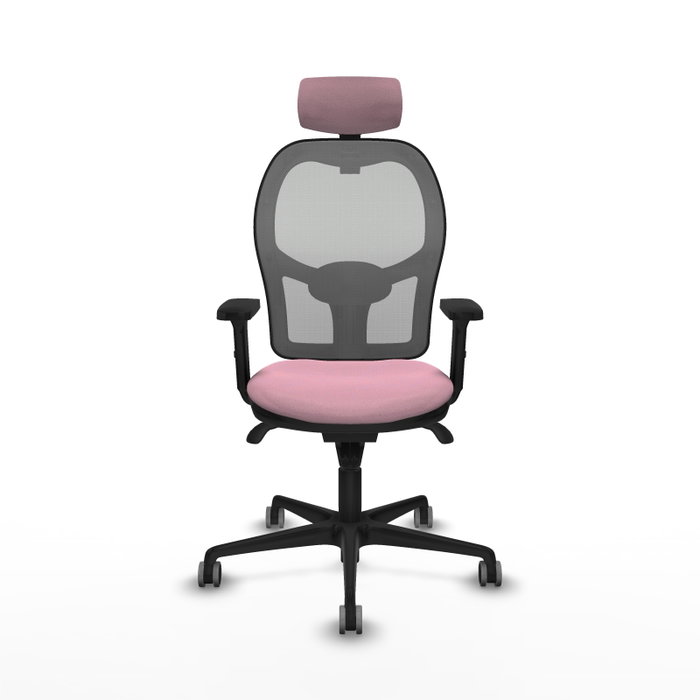 PIQUERAS Y CRESPO Silla de oficina Jorquera Rosa y Gris