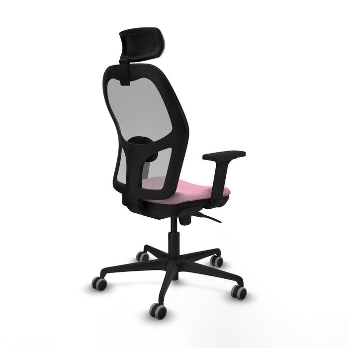 PIQUERAS Y CRESPO Silla de oficina Jorquera Rosa y Gris
